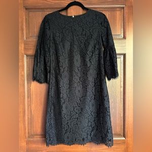 Sail to Sable Black Lace Dress